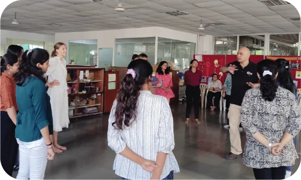 Interactive group discussion during women’s safety awareness workshop